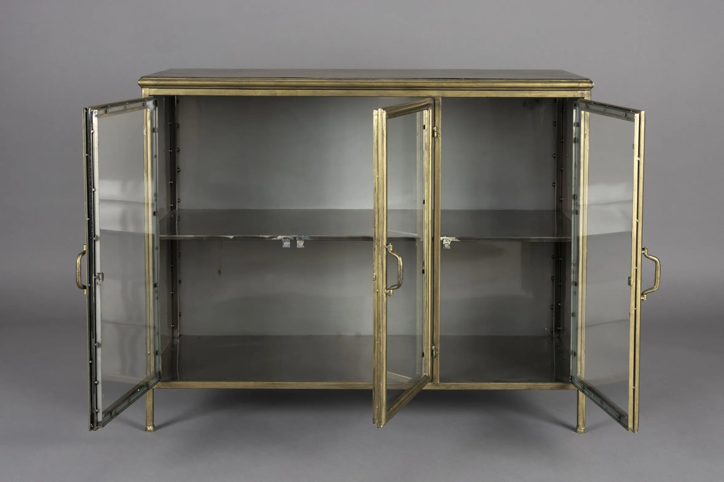 Vintage Vitrine Sideboard Gertlush Antik-Messing Metall