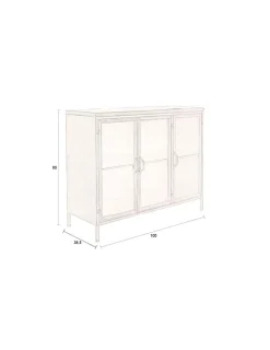 Vintage Vitrine Sideboard Gertlush Antik-Messing Metall