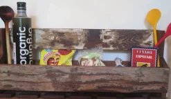 Vintage Wandregal Glashalter Küche Bad Bunt