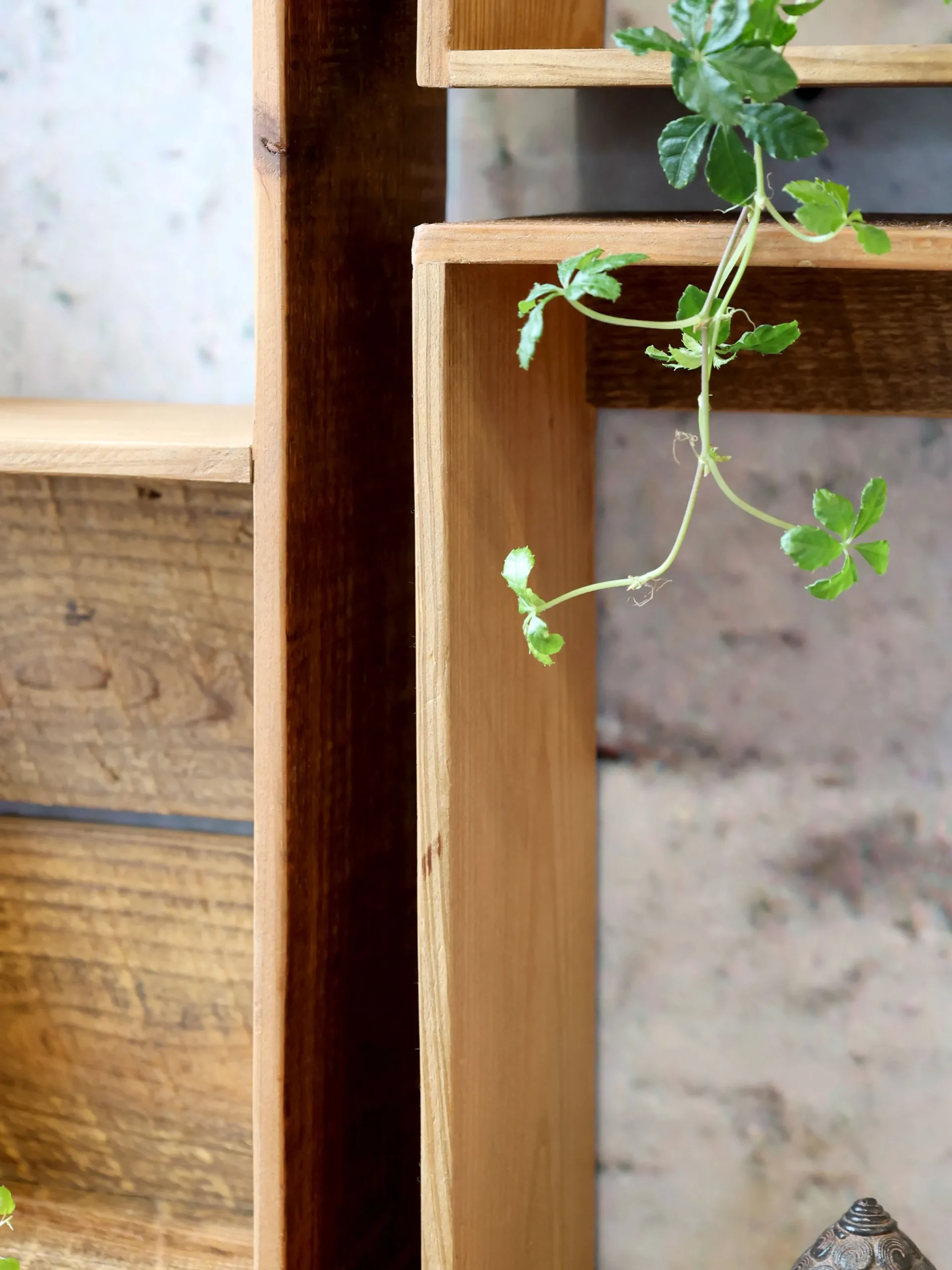 Vintage Wandregal Joel Holz 9er Set verschiedene Größen