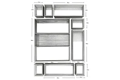 Vintage Wandregal Joel Holz 9er Set verschiedene Größen