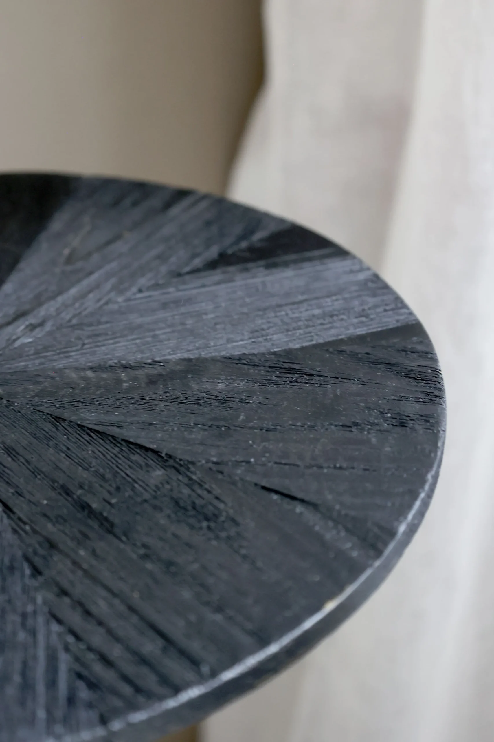 Vintage Wandtisch Nachttisch Schwarz Holz schwenkbar