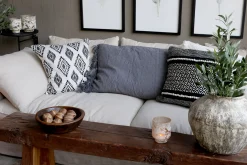 Vintage Wandtisch Nachttisch Schwarz Holz schwenkbar