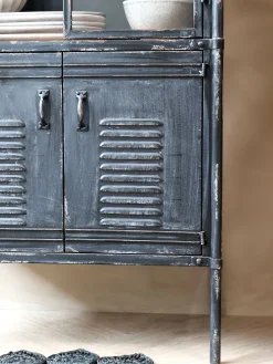 Vitrine Alissa Vintage Spind Metall Glas Holz