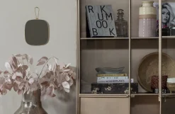 Vitrine Industrial Vintage Astoria Metall Glas Champagner