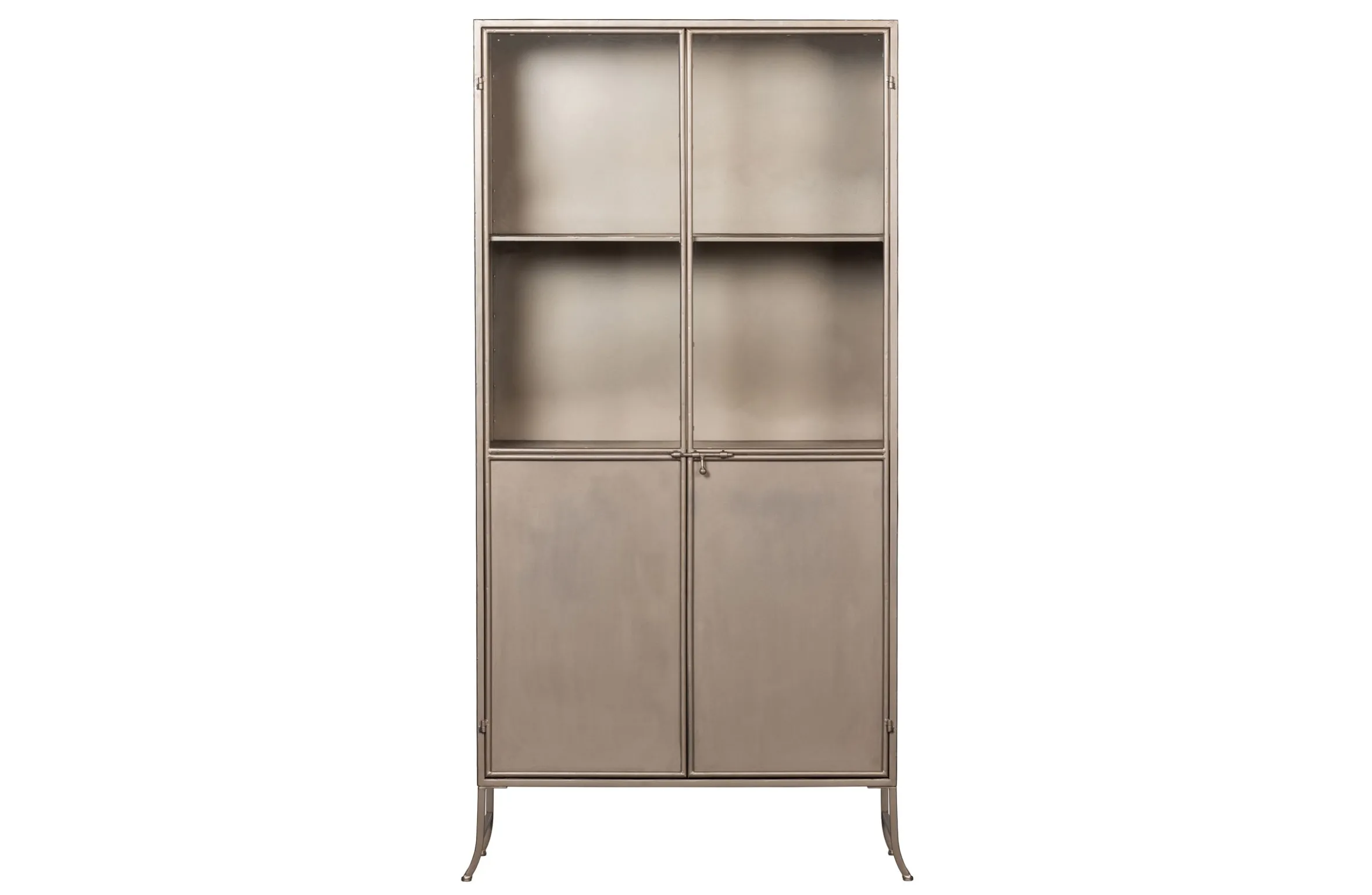 Vitrine Industrial Vintage Astoria Metall Glas Champagner