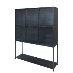 Vitrine Küchenschrank Industrial Factory Geschirrschrank Metall Vintage 3türig