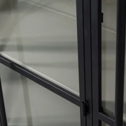 Vitrine Metallschrank Exhibit XL 3-türig Industrial Metall Glas Schwarz