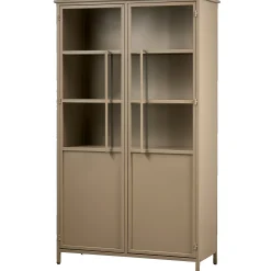 Vitrine Metallschrank Exhibit Industrial Metall-Glas Khaki 170