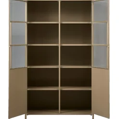 Vitrine Metallschrank Exhibit Industrial Metall-Glas Khaki 170