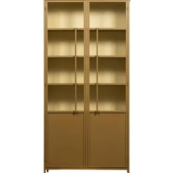 Vitrine Metallschrank Exhibit XL 2-türig Industrial Honiggelb 200