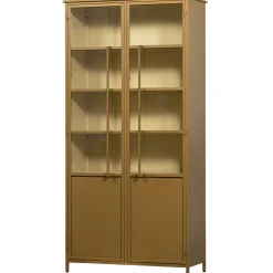 Vitrine Metallschrank Exhibit XL 2-türig Industrial Honiggelb 200