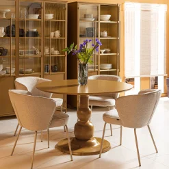 Vitrine Metallschrank Exhibit XL 3-türig Industrial Metall Glas Honiggelb