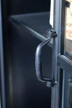 Vitrine Purist Vintage Industrial Metall/Glass Schwarz 180