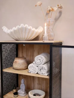 Vitrine Vence Industrial Ornament Metall Holz Glas