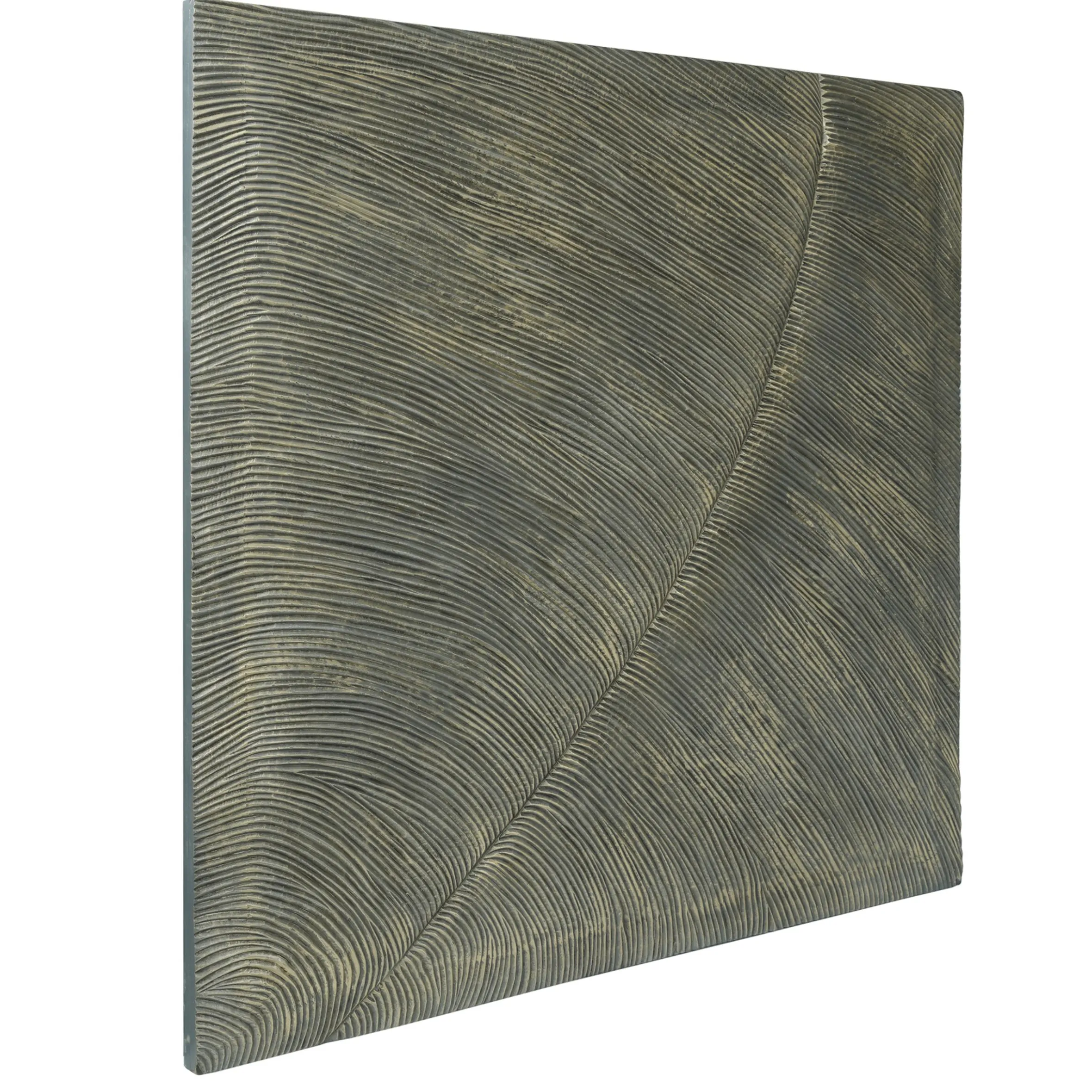 Wandpaneel Große Welle Darina Quadratisch Bronze Wandbild 120/120