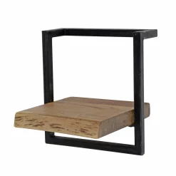 Wandregal Baumkante Akazie Edge Metall 30/30