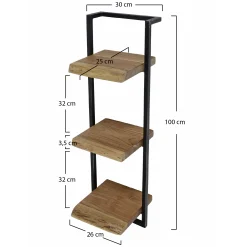 Wandregal Baumkante Edge Metall 100/30