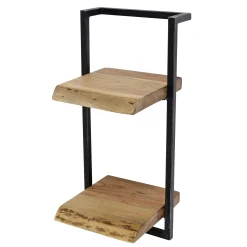 Wandregal Baumkante Edge Akazie Metall 65/30