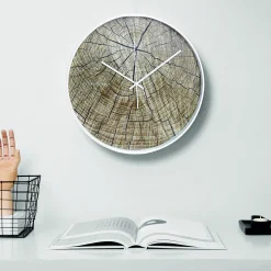 Wanduhr Woodstock Structure Holzoptik 40cm