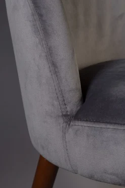 Zuiver Retro Esszimmerstuhl Barbara Samt Grau