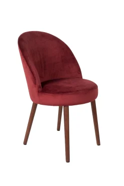 Zuiver Retro Esszimmerstuhl Barbara Samt Rot