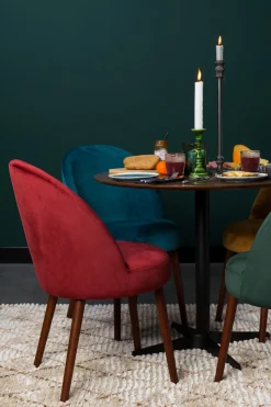 Zuiver Retro Esszimmerstuhl Barbara Samt Rot