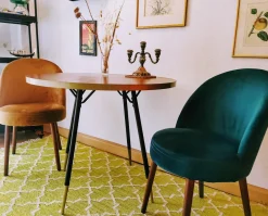 Zuiver Retro Esszimmerstuhl Barbara Samt Rot