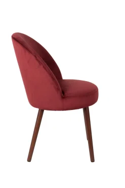 Zuiver Retro Esszimmerstuhl Barbara Samt Rot