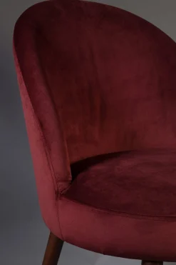 Zuiver Retro Esszimmerstuhl Barbara Samt Rot