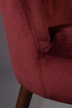 Zuiver Retro Esszimmerstuhl Barbara Samt Rot