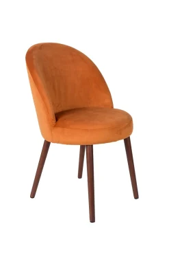 Zuiver Retro Esszimmerstuhl Barbara Samt Orange