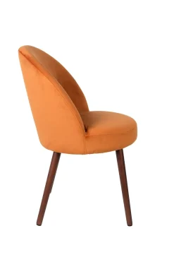 Zuiver Retro Esszimmerstuhl Barbara Samt Orange