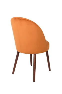 Zuiver Retro Esszimmerstuhl Barbara Samt Orange