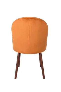 Zuiver Retro Esszimmerstuhl Barbara Samt Orange