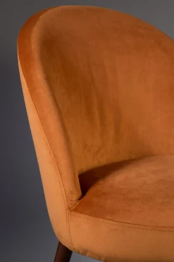Zuiver Retro Esszimmerstuhl Barbara Samt Orange