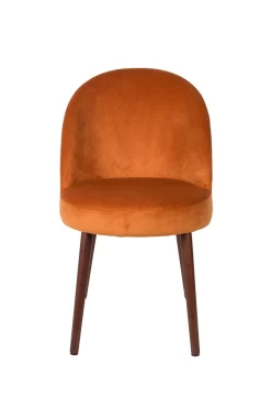 Zuiver Retro Esszimmerstuhl Barbara Samt Orange